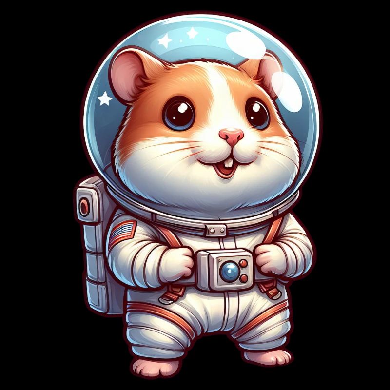 Mignon hamster astronaute dans l’espace