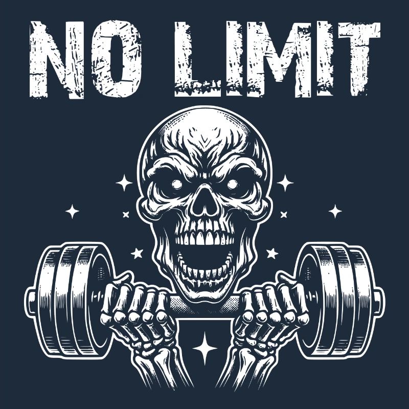No Limit hartes Workout Skull mit Hantel