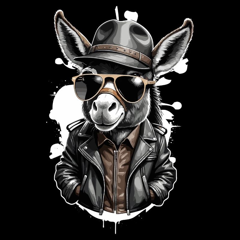 Cooler Esel