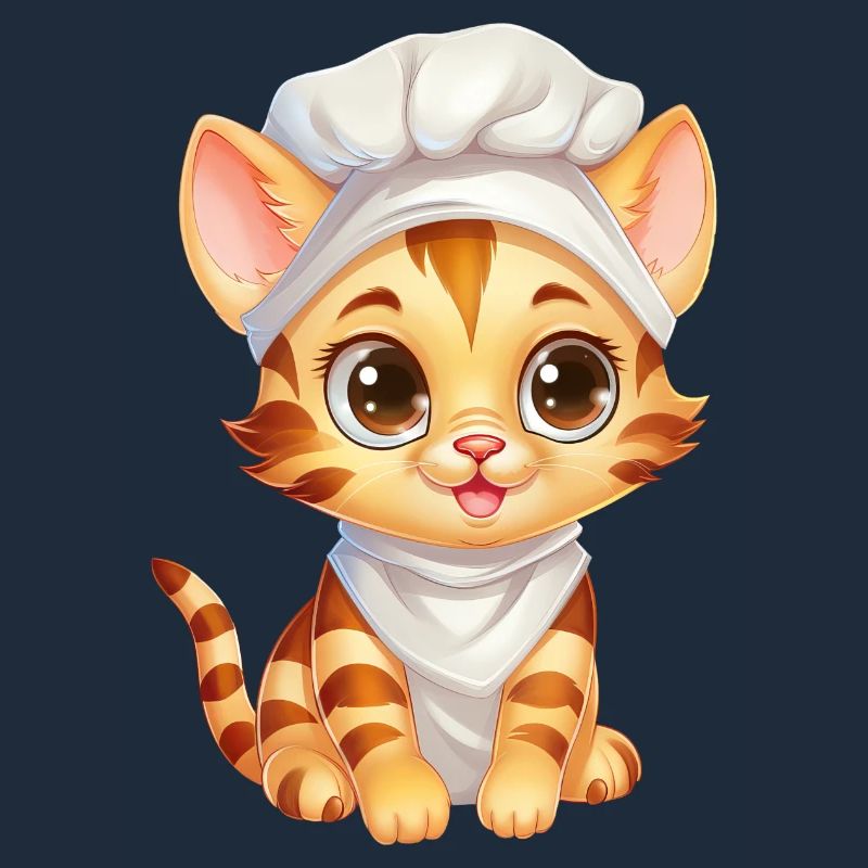 Mignon chat du Bengale Chef Comic Design