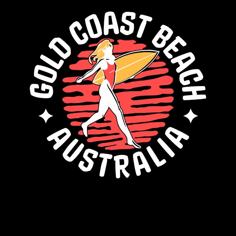 Gold Coast Australien Retro Surfer Mädchen