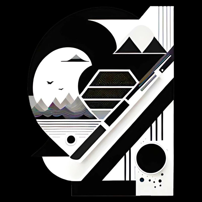 Collage Japan Style Mountains