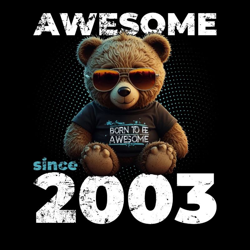 21st Birthday Original 2003 Vintage 2003 Bear Cute