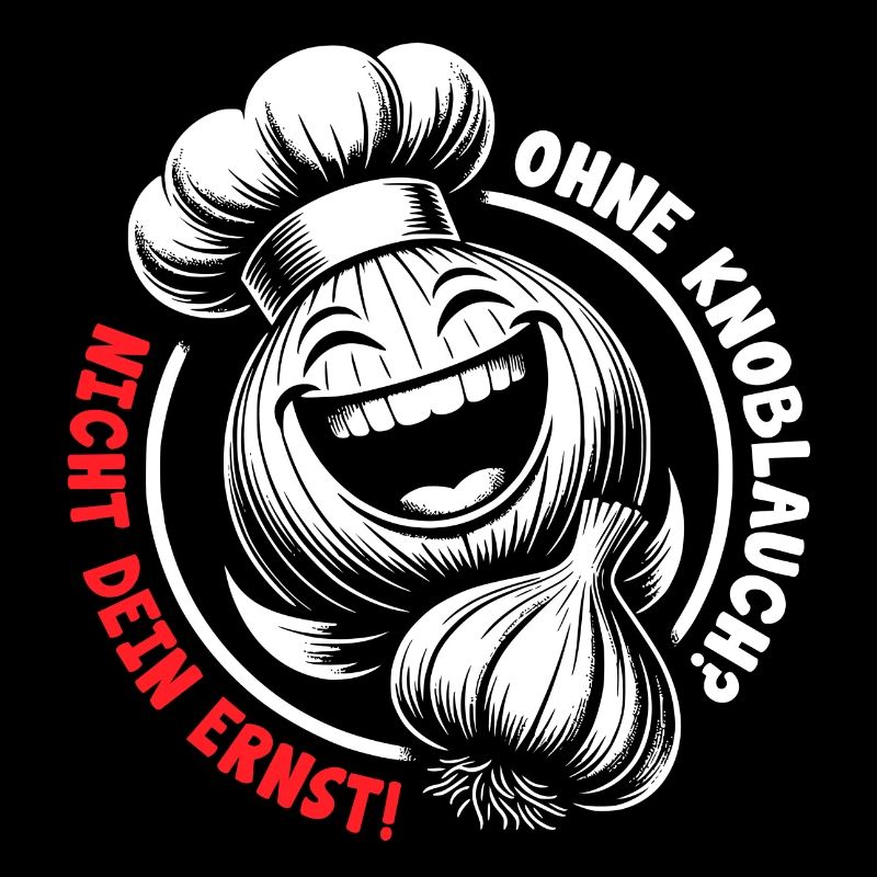Lachende Knoblauchknolle - nie ohne Knoblauch