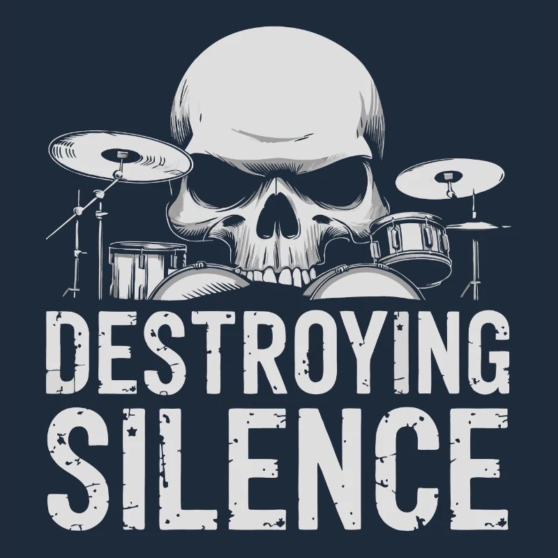 Drums and Skull Drummer Rock Band