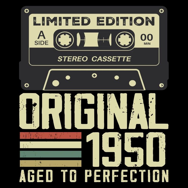 74. Jubiläumsgeschenk im Retro-Stil der 1950er Jahre