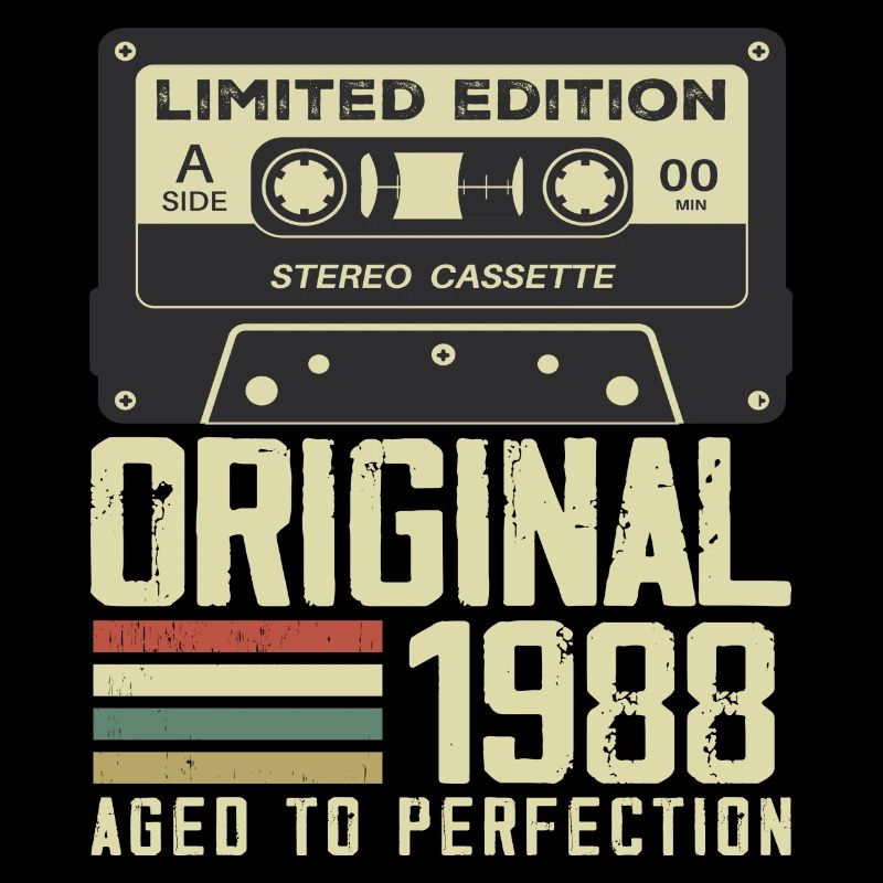 Geschenk zum 36. Jubiläum im Retro-Stil 1988