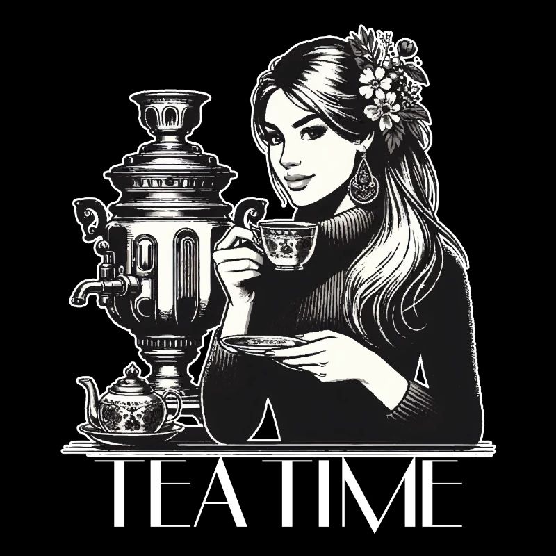 Samowar Teezeit Frau Geschenk