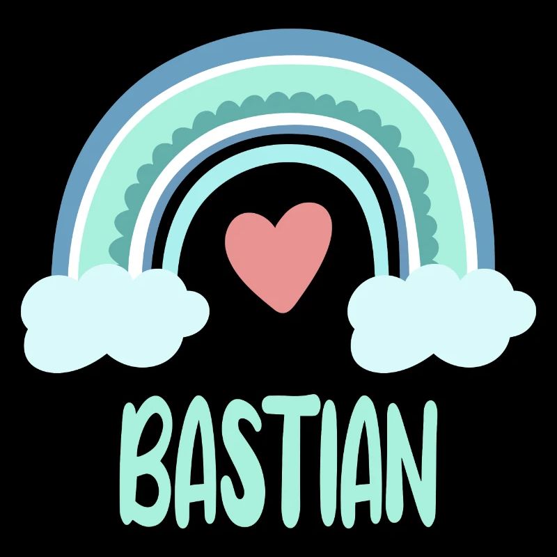Bastian Name Regenbogen Baby
