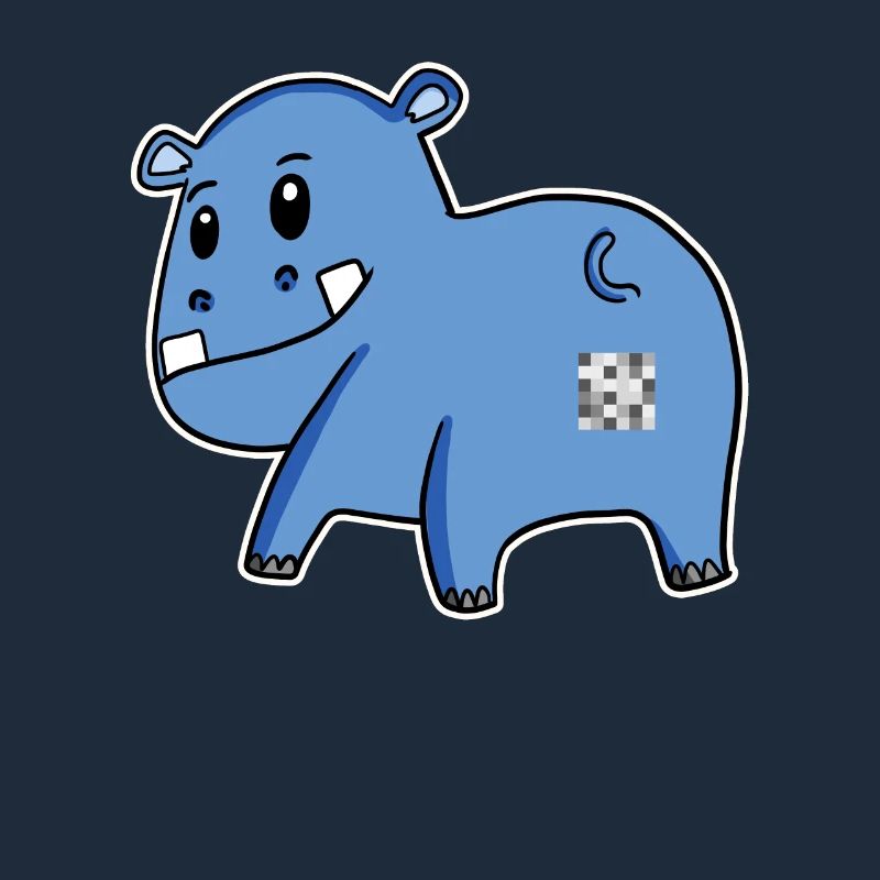 Nilpferd Arsch - Nilpferd Hintern