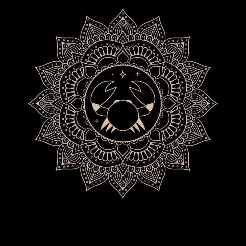 Krebs Tierkreiszeichen Mandala