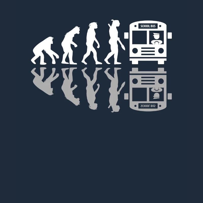 Human Evolution Funny Bus Driver Busman Driving