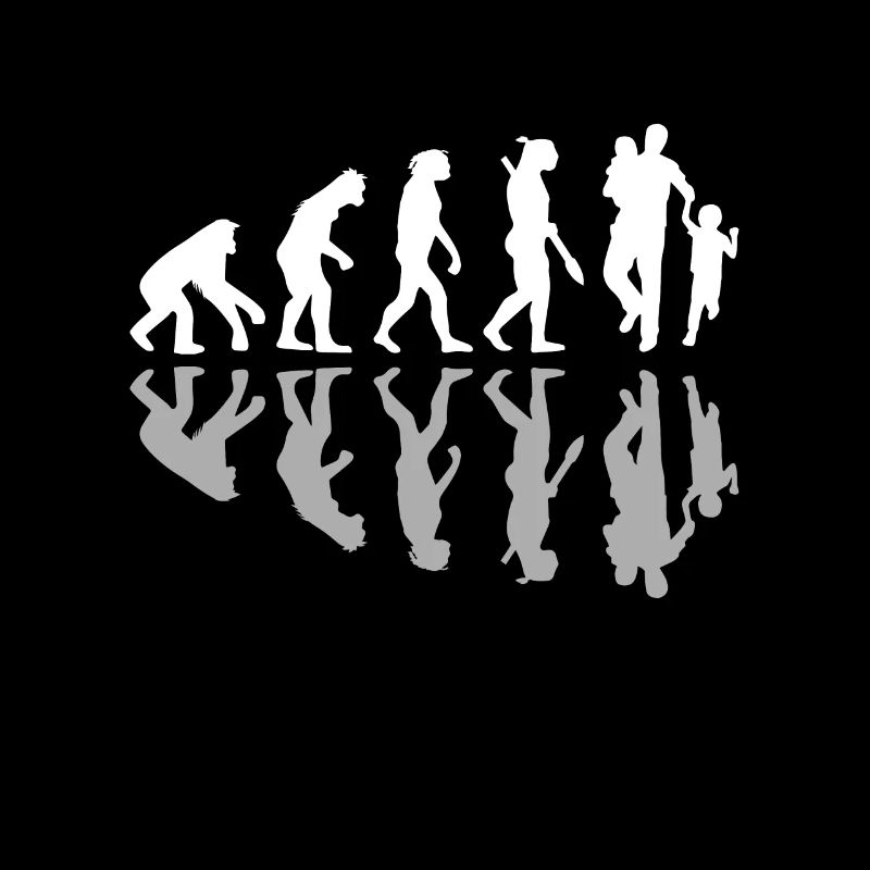 Human Evolution Dad Of Two Family Father