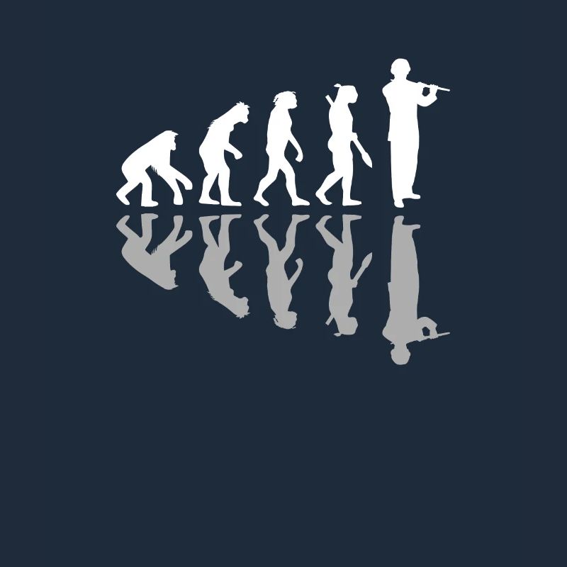 Human Evolution Flutist Musician Flute Player
