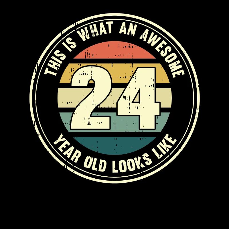 24. Geburtstag so sieht man mit 24 Retro Geschenk
