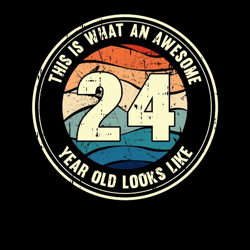 24. Geburtstag so sieht man mit 24 Retro Geschenk