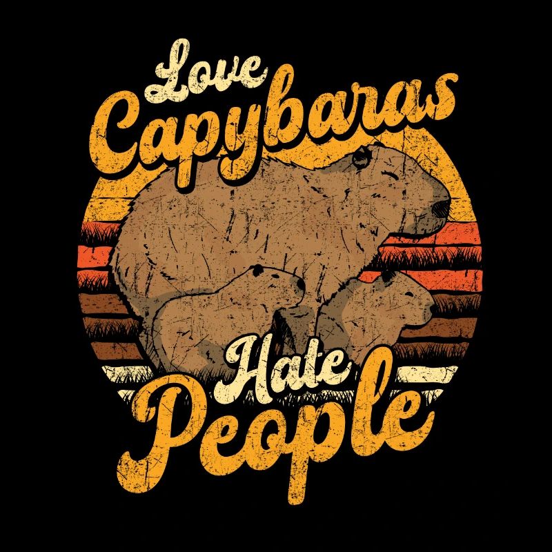 Capybara Capybara Love Rétro
