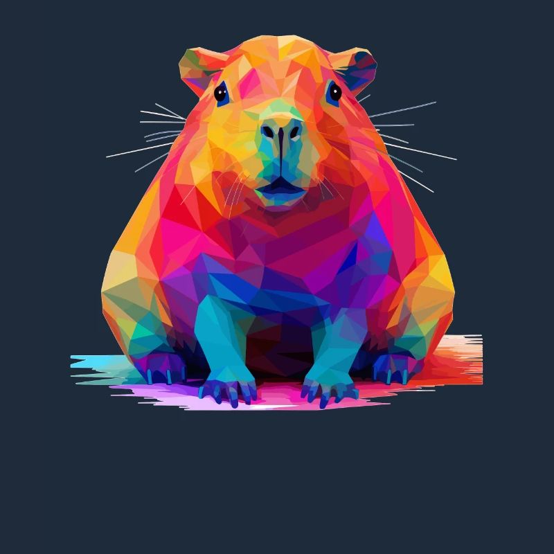 Capybara Low Polygon Design