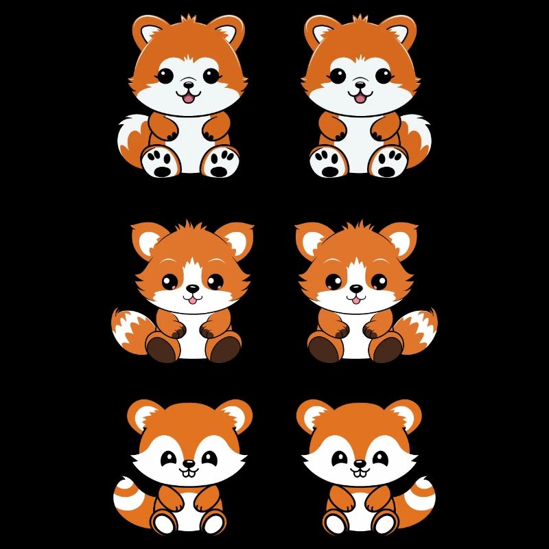 Fuchs liebt den kleinen roten Panda