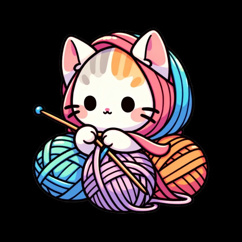 Katze stricken Schnurr-fect Strick Strampler Design