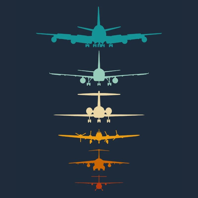 Airplanes Silhouette for Pilot, Flight Instructor