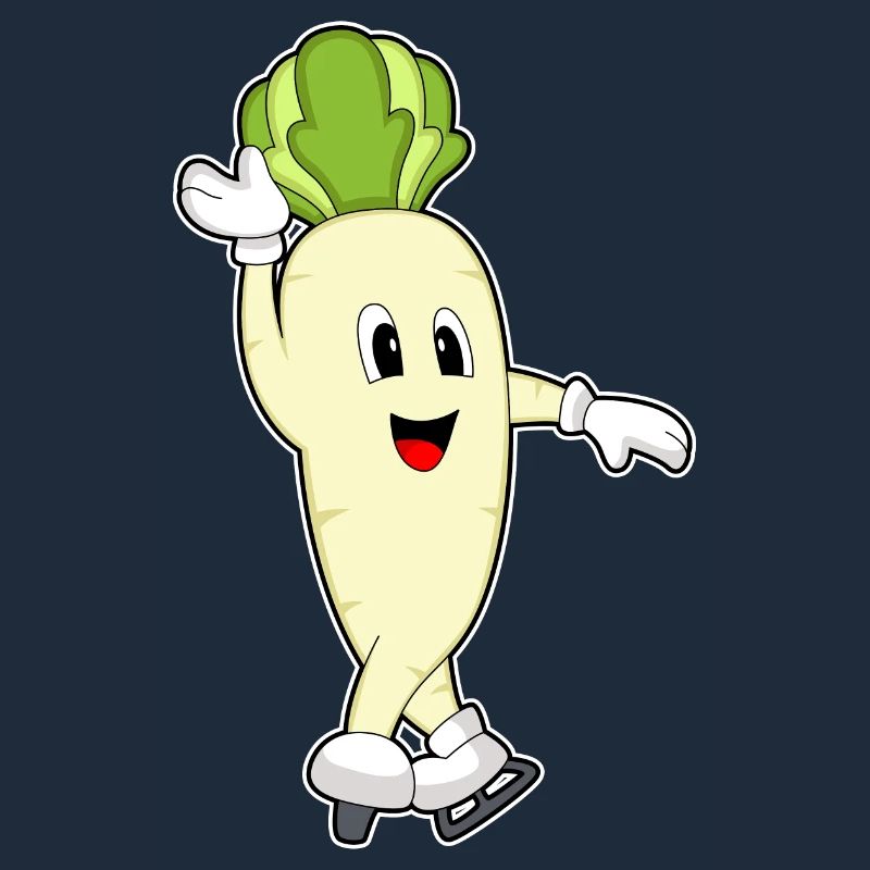 Radieschen Eislaufen Schlittschuhe