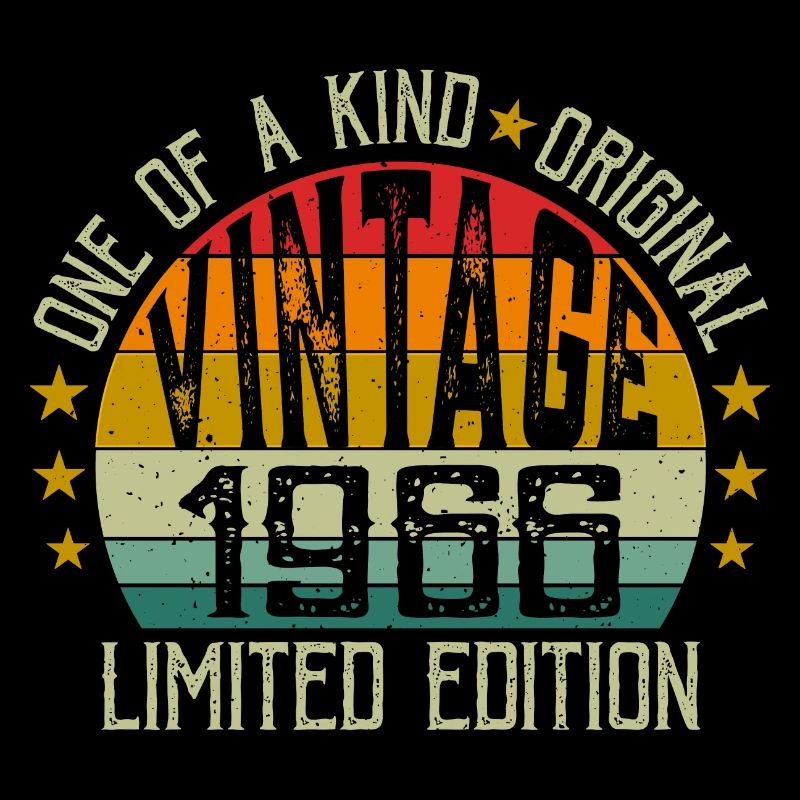 Vintage Born In 1966 Retro Gift Anniversary 1966