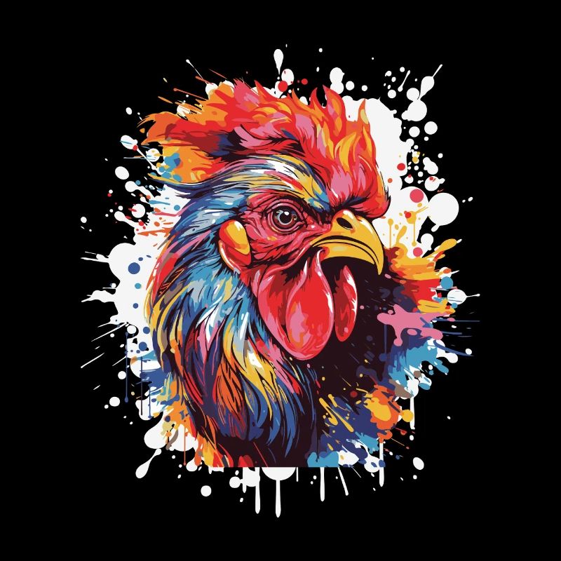 Hahn Tier Pop Art Kopf