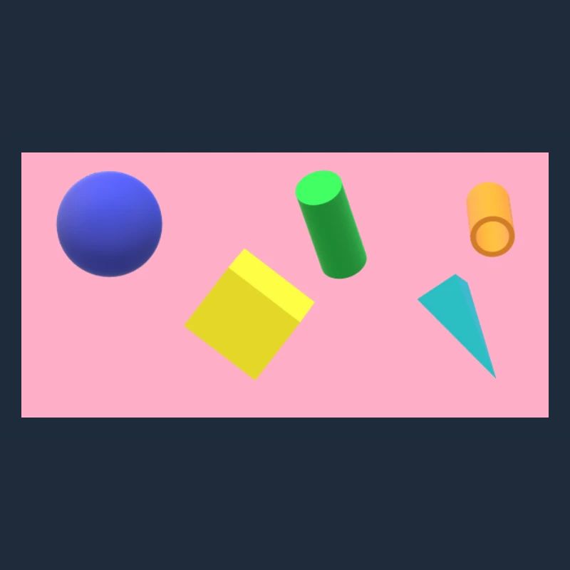 Vibrant Geometric Shape Composition