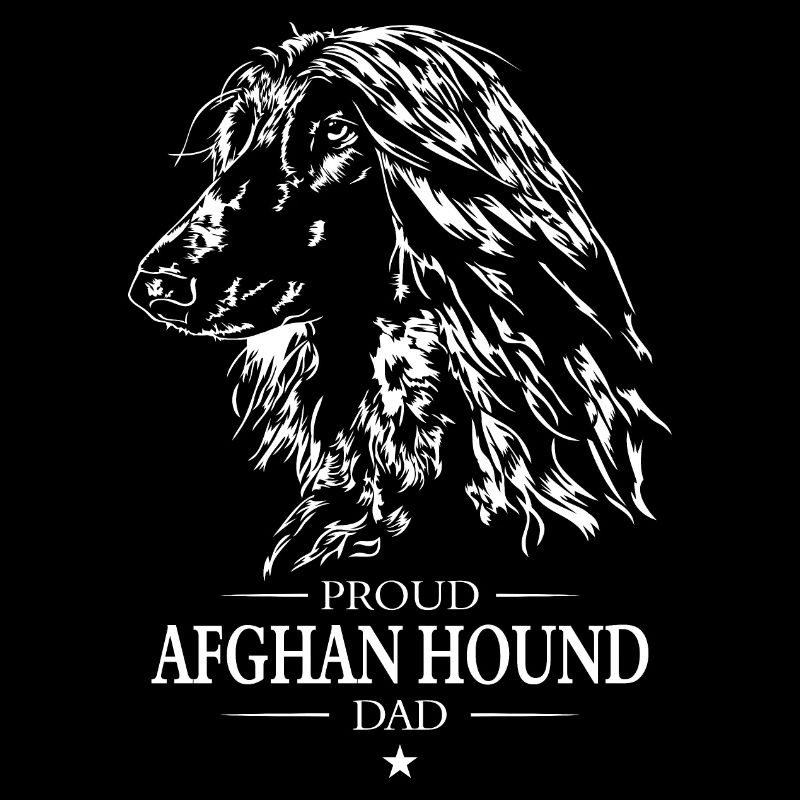 Afghan Hound proud Dad Hunde Windhund Wilsigns