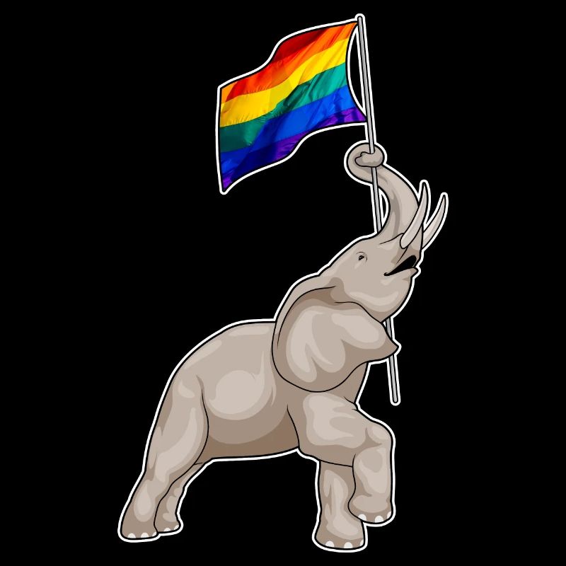 Arc-en-ciel éléphant