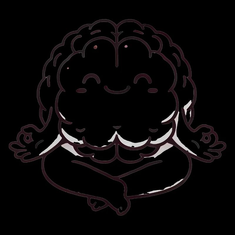 Trust Your Gut Meditating Brain Design