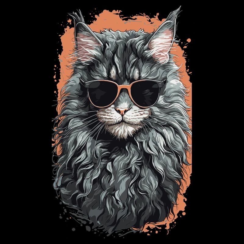 Maine Coon cat coolness in cat shape
