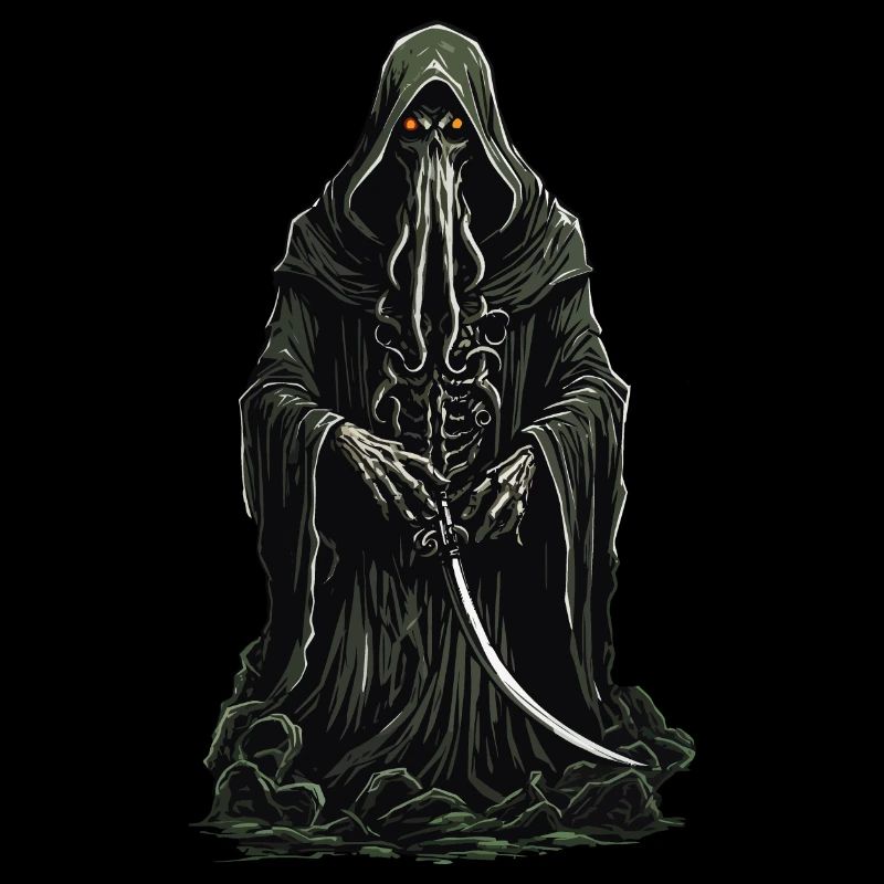 Tentacule Grim Reaper Halloween Horror Design