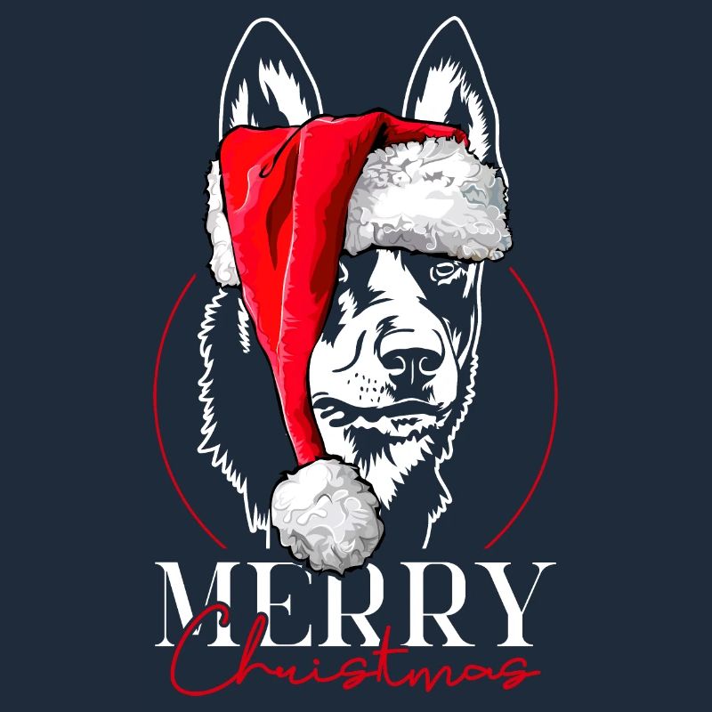 Père Noël Kelpie australien Joyeux Noël Wilsigns