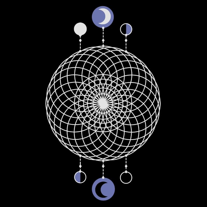 Geometric Pattern Moon Phases