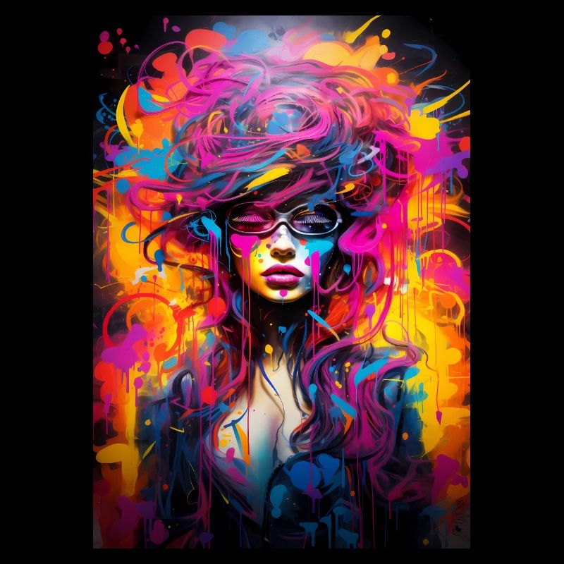 Fille graffiti