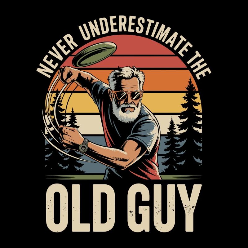 Never Underestimate the old guy disc golfing