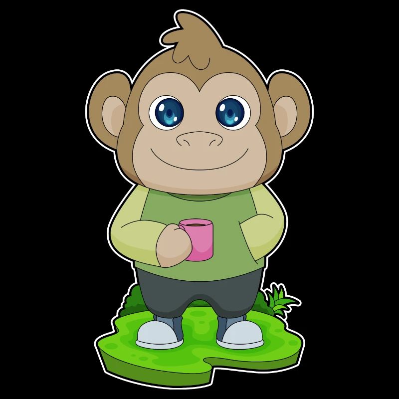 Affe Tasse Kaffee