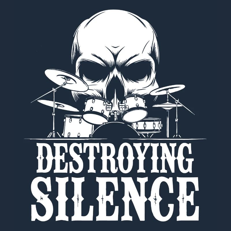 Drums and Skull Drummer Rock Band