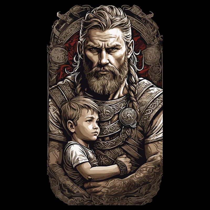 Wikinger Vater & Sohn - Kriegerhelden Familie