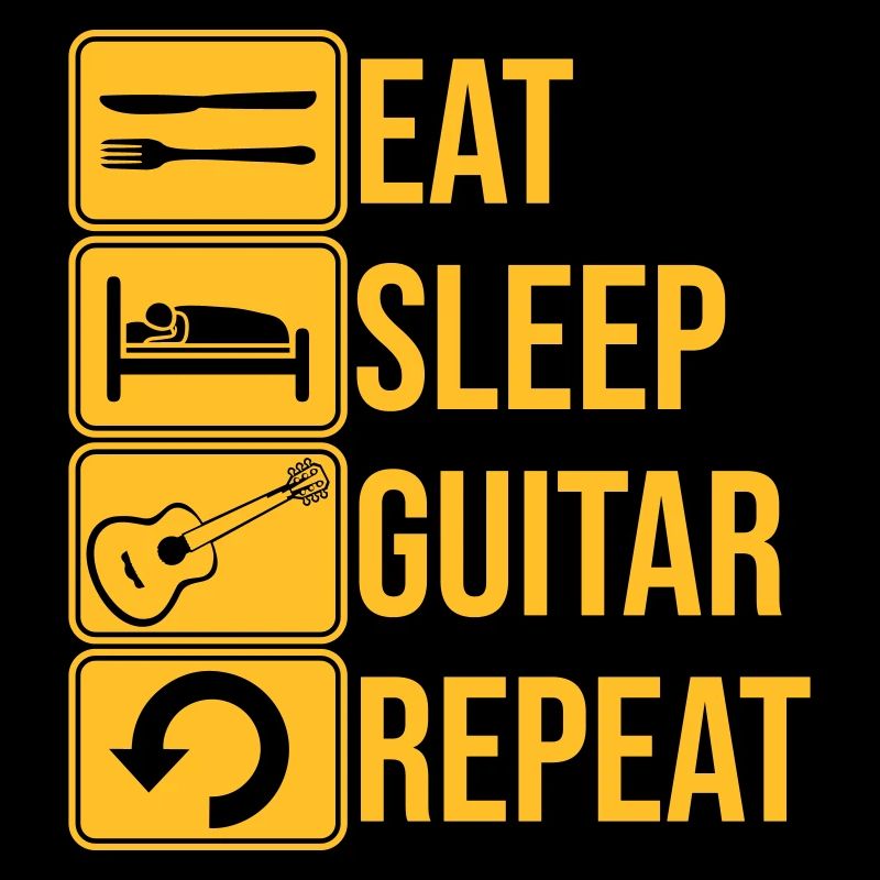 Repeat daily playing guitar
