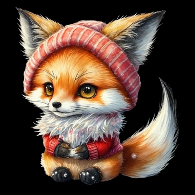 Cute Christmas fox
