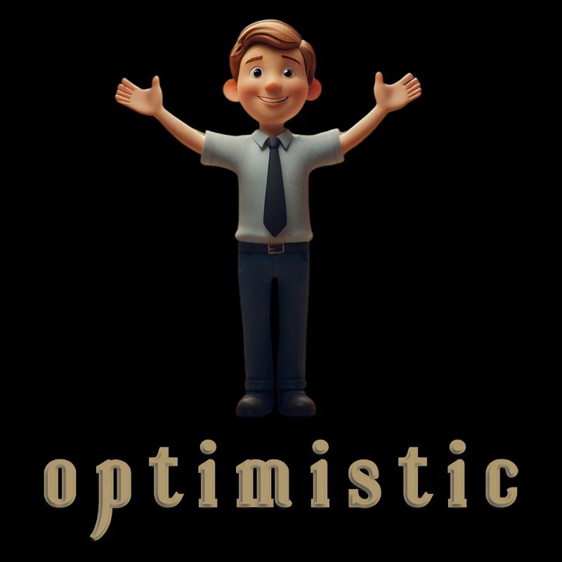 Je suis optimiste 3D Artunique design