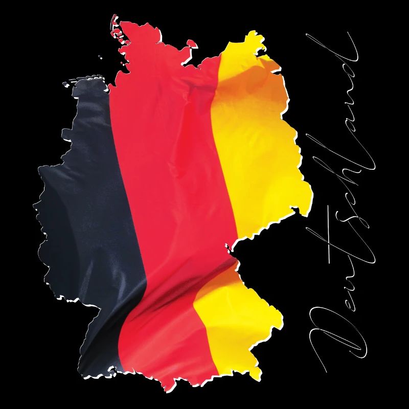 Germany flag in the Germany map DE