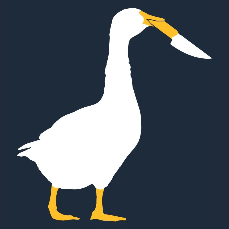 Gefährliche bewaffnete Gans