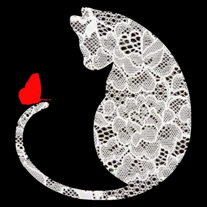 cat with butterfly white pointed