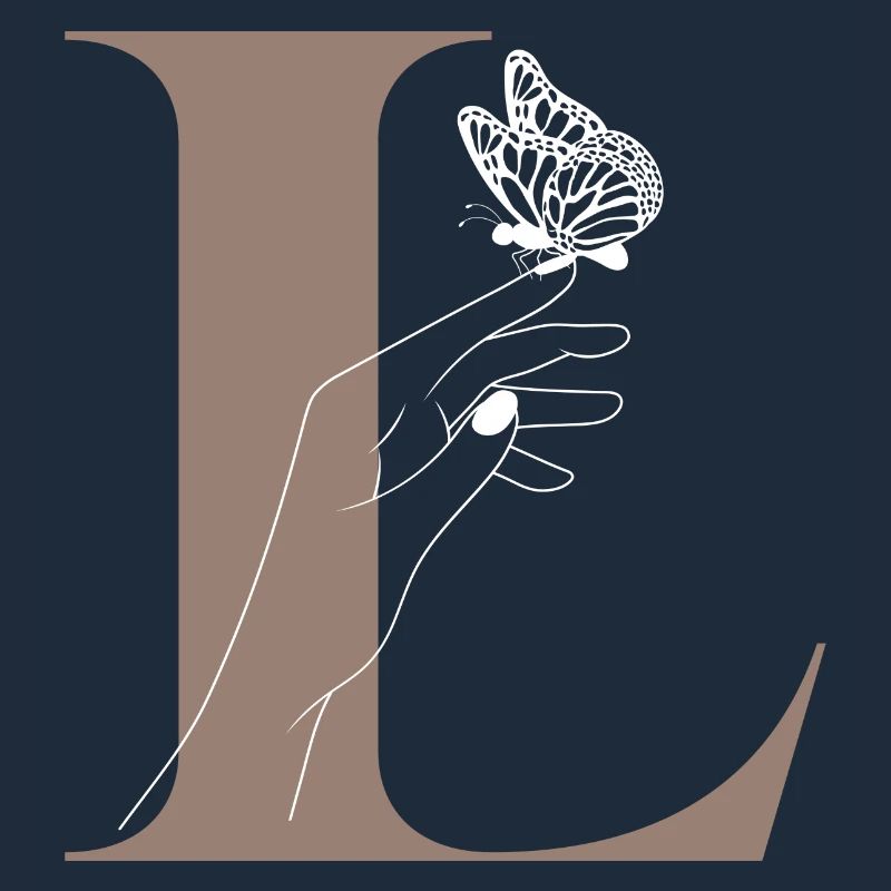 Buchstabe L Magischer Schmetterling