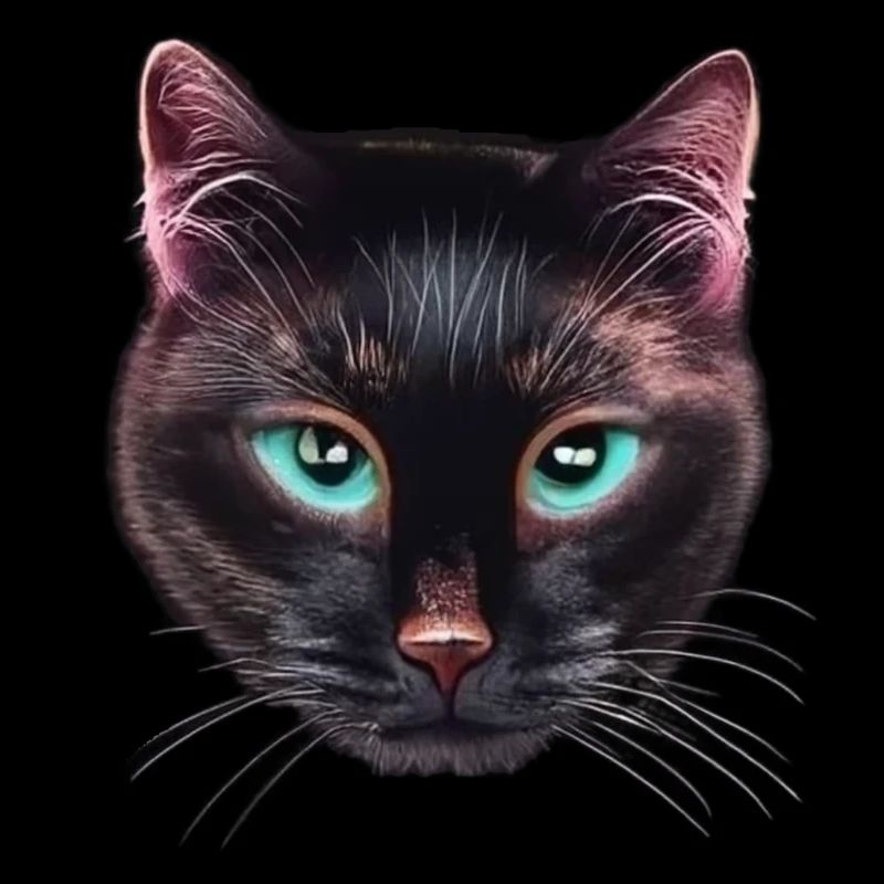 Chat Noir pas content aux yeux bleus