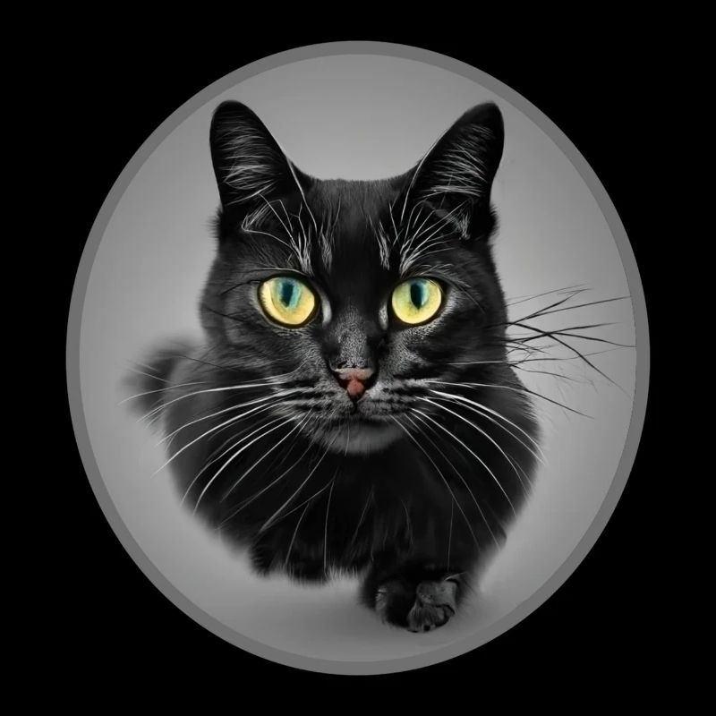 Superbe Chat Noir en train de Courir